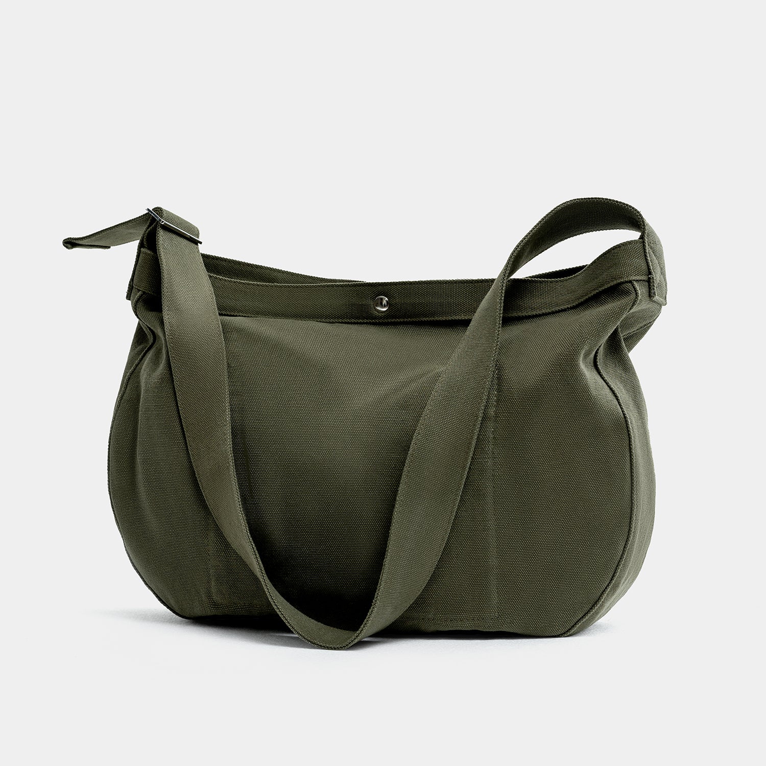 Green Canvas Shoulder Bag with Adjust Shoulder Straps