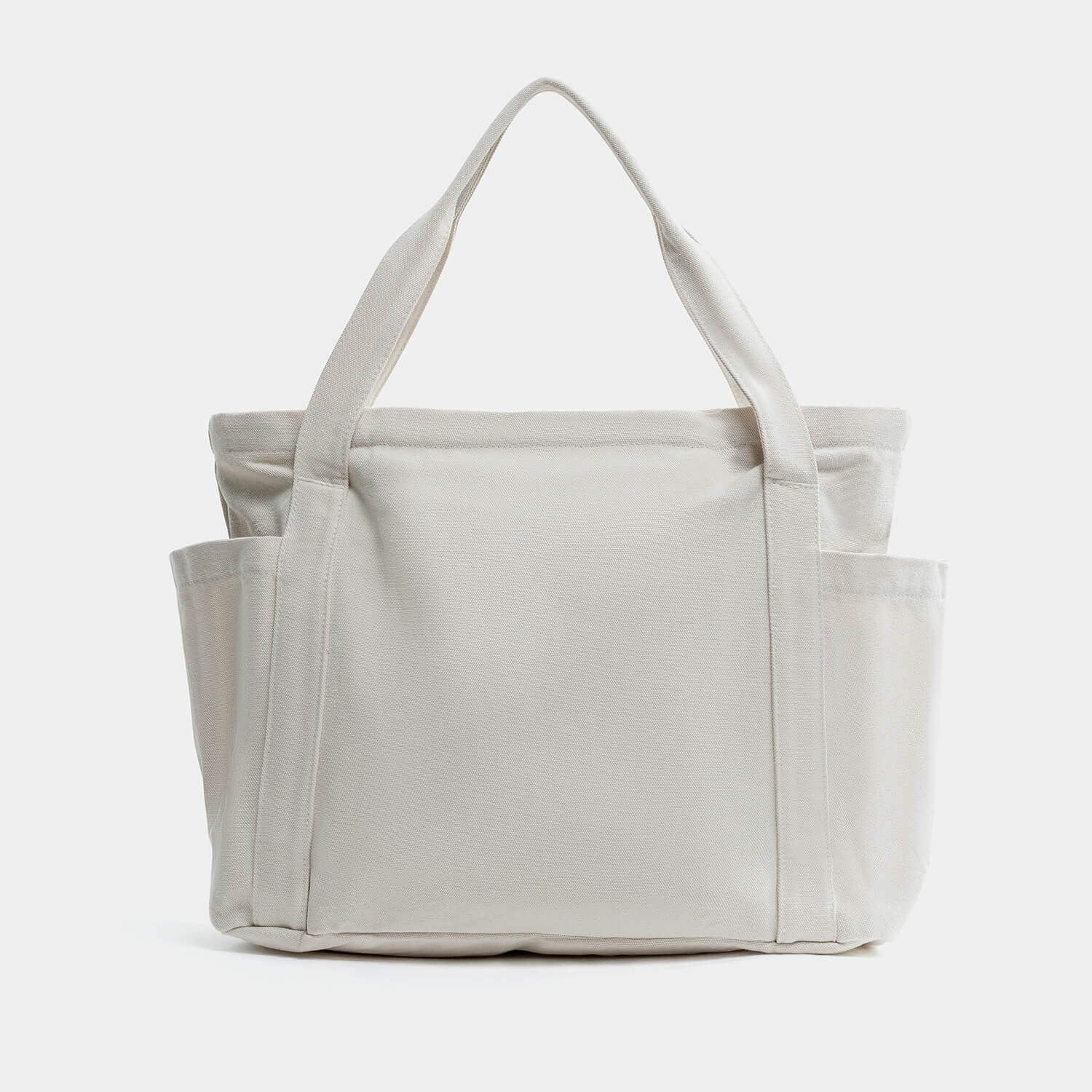 White Canvas Tote Bag Casual Simple