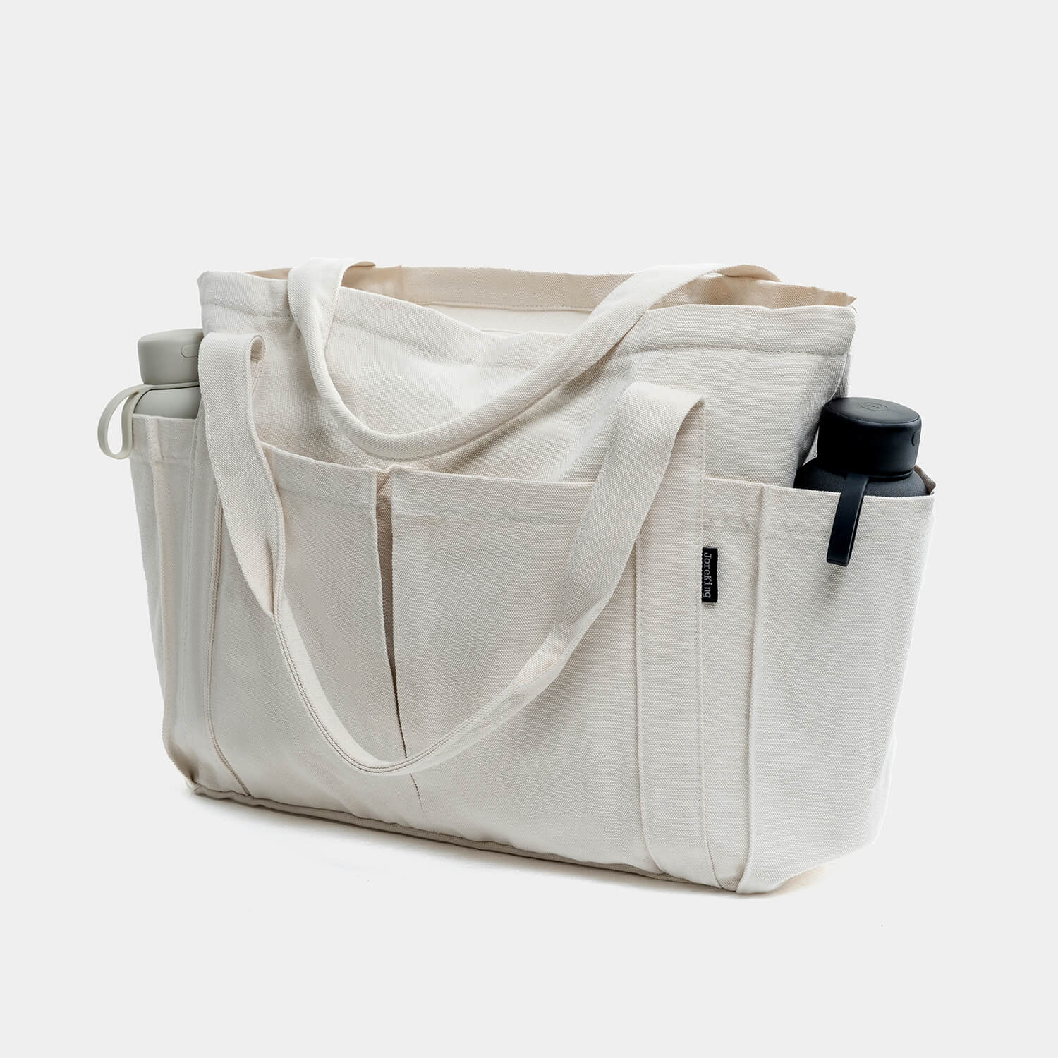 White Canvas Tote Bag Casual Simple