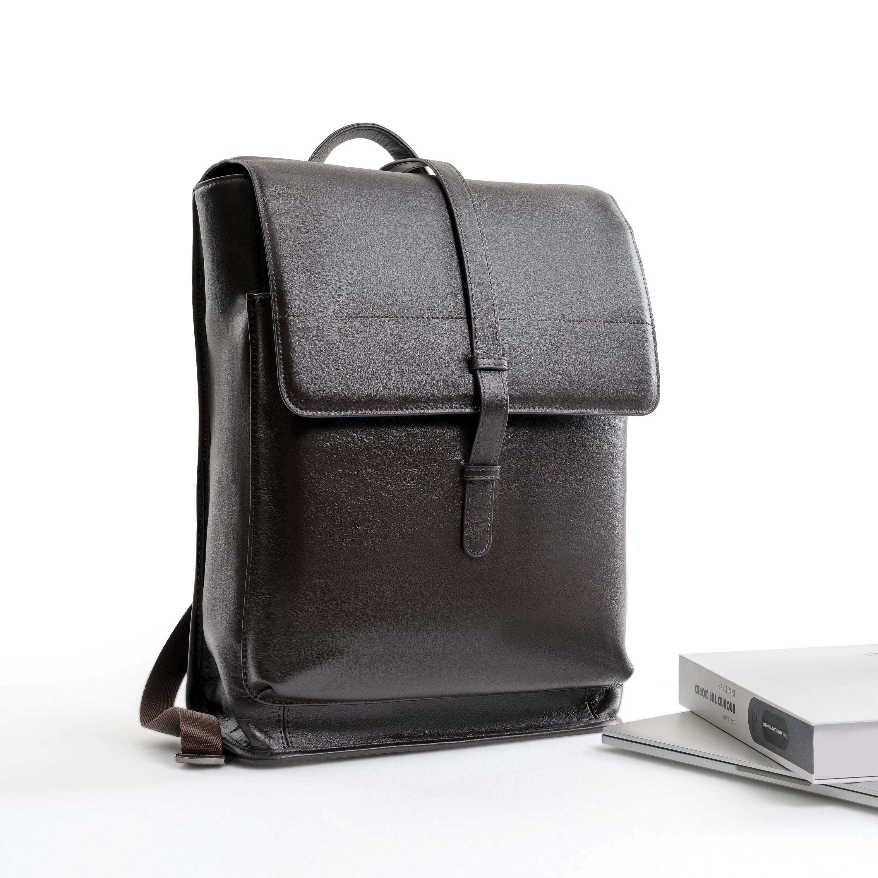 Brown Leather Backpack