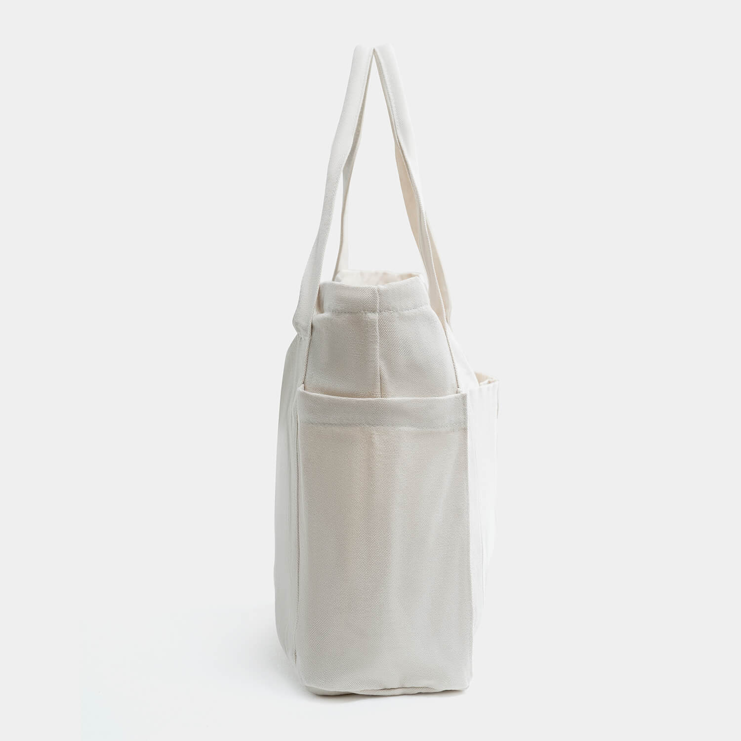 White Canvas Tote Bag Casual Simple
