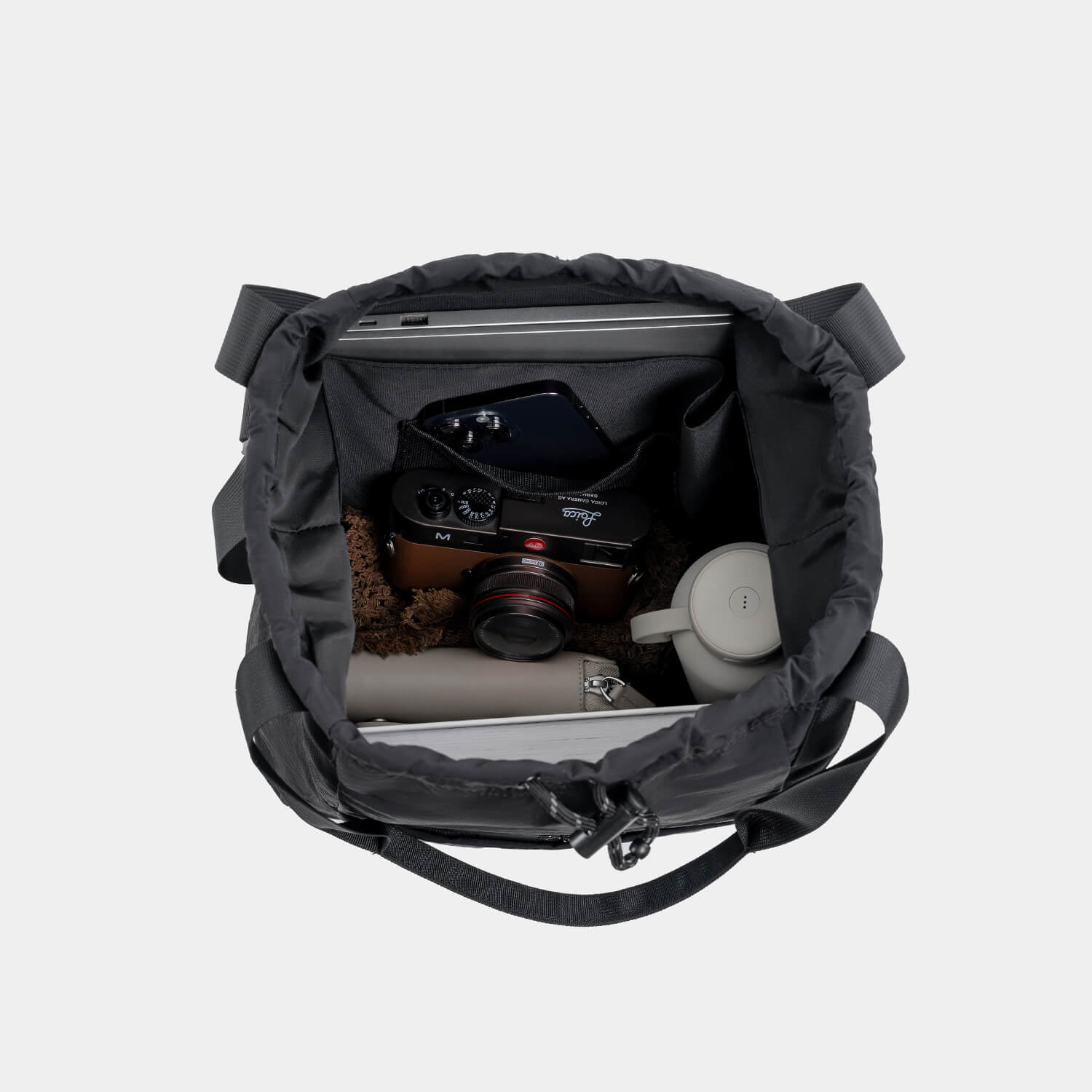 Journion Black Drawstring Shoulder Bags