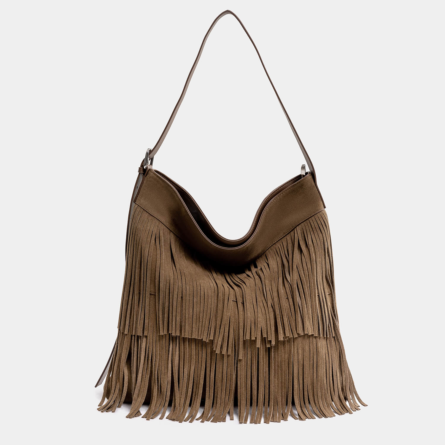 Brown Suede Shoulder bag